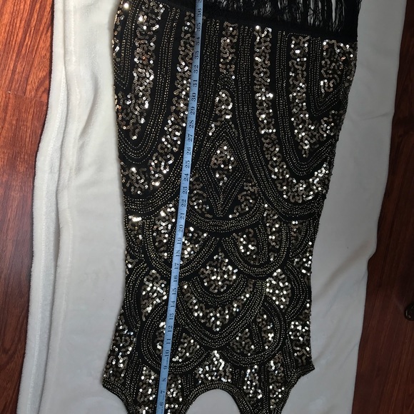 Vintage Fringe Prom Gatsby Flapper Dress - Picture 6 of 8